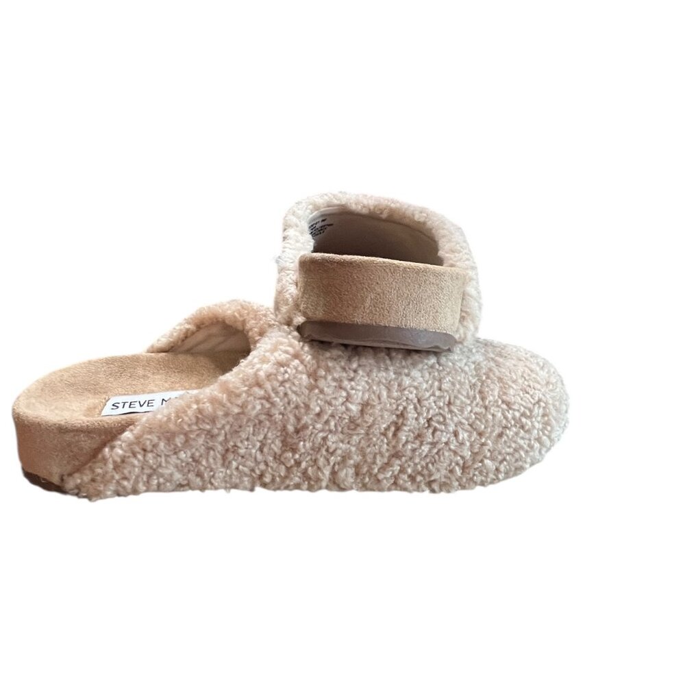 Steve Madden Sherpa Slippers - Beige/Tan sz 6 NWOT - Picture 3 of 5
